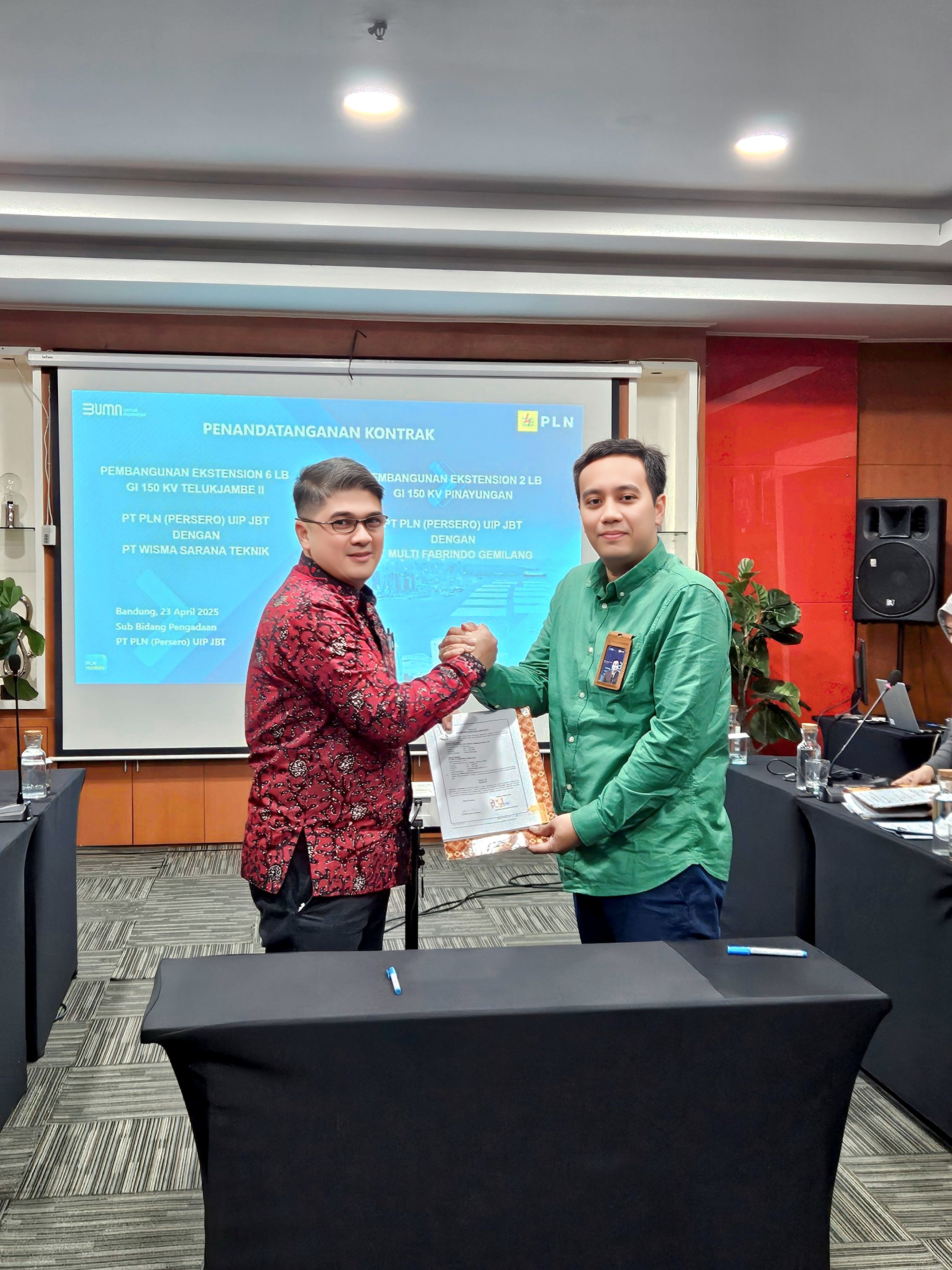 Sinergi Terjalin: Penandatanganan Kontrak Ekstension GI 150 kV Pinayungan